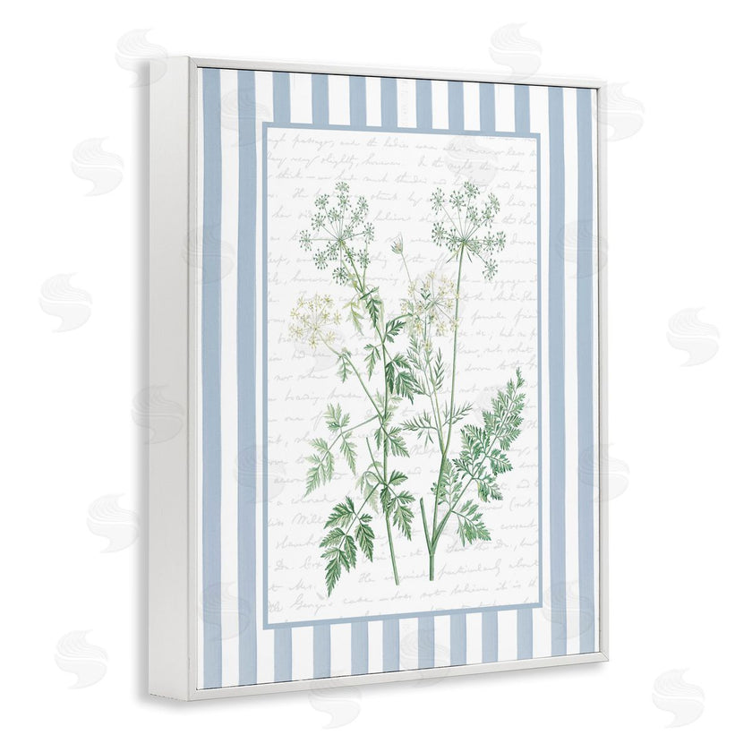 Lettered and Lined | Wild Herbs on Blue Stripes