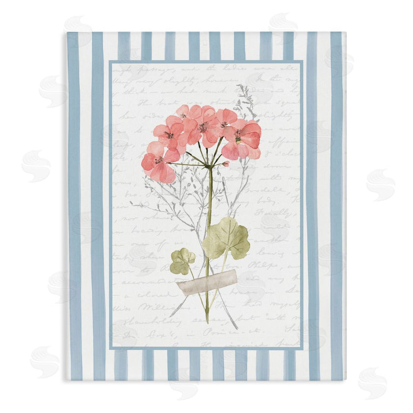 Lettered and Lined | Herbs Sketch on Blue Stripes