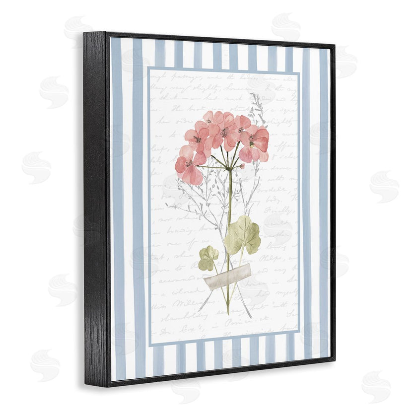 Lettered and Lined | Herbs Sketch on Blue Stripes