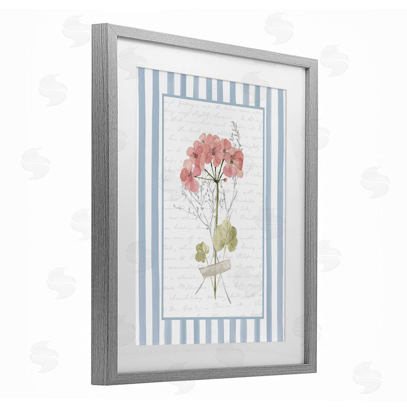 Lettered and Lined | Herbs Sketch on Blue Stripes