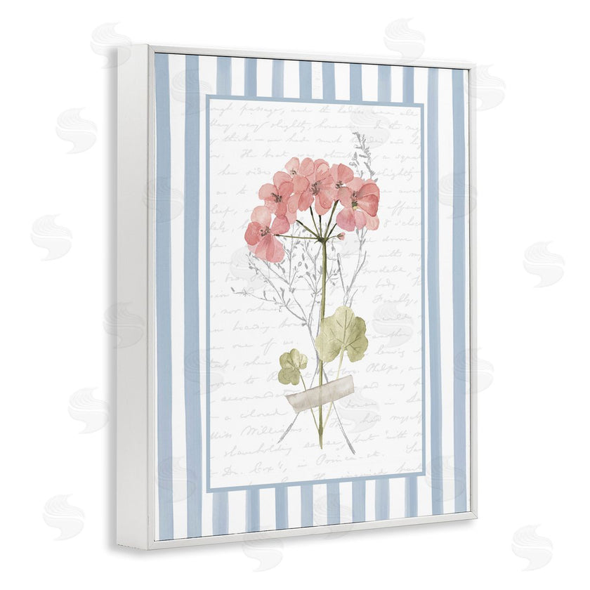 Lettered and Lined | Herbs Sketch on Blue Stripes