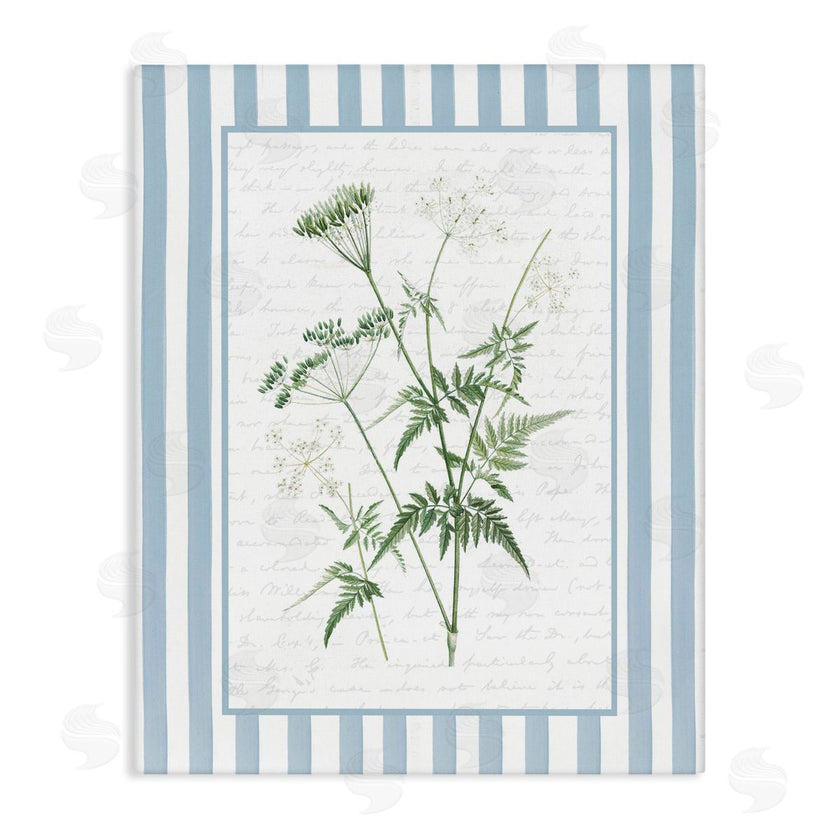 Lettered and Lined | Vintage Herbs Blue Stripes