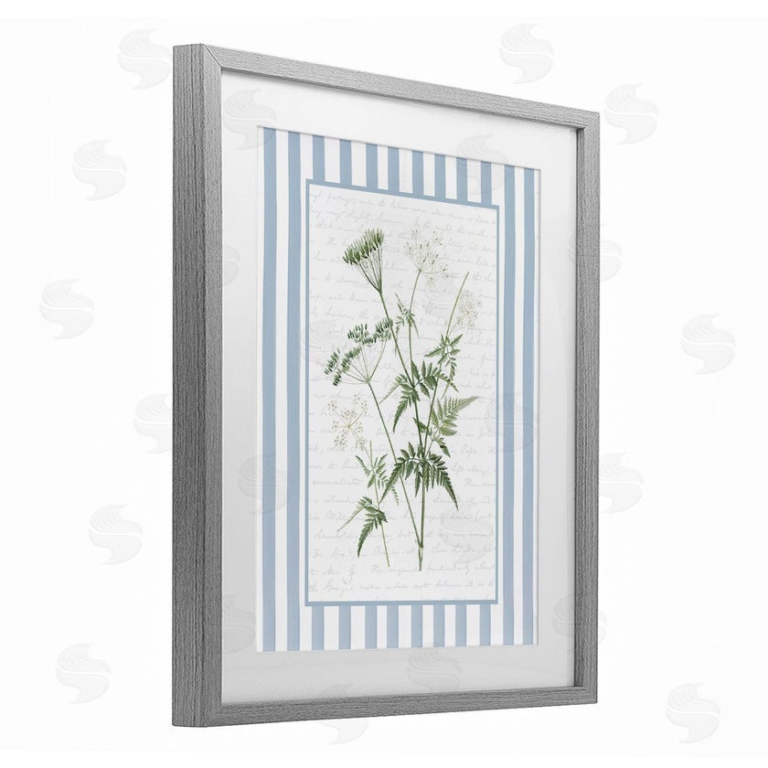 Lettered and Lined | Vintage Herbs Blue Stripes