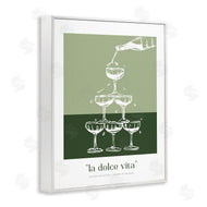 Lettered and Lined | Green Champagne Tower