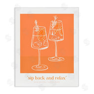 Lettered and Lined | Sit Back & Relax Orange