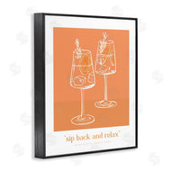 Lettered and Lined | Sit Back & Relax Orange