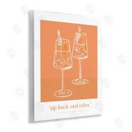 Lettered and Lined | Sit Back & Relax Orange