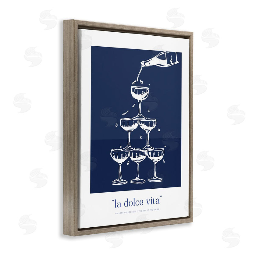 Lettered and Lined | Navy Champagne Tower