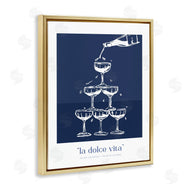 Lettered and Lined | Navy Champagne Tower