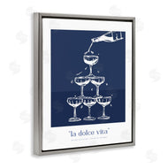 Lettered and Lined | Navy Champagne Tower