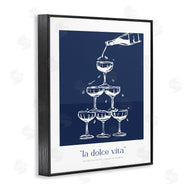 Lettered and Lined | Navy Champagne Tower