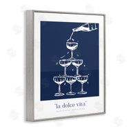 Lettered and Lined | Navy Champagne Tower