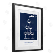 Lettered and Lined | Navy Champagne Tower