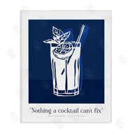 Lettered and Lined | Nothing Cocktail Can't Fix Navy