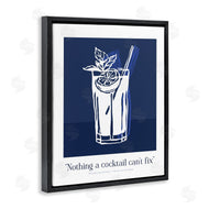 Lettered and Lined | Nothing Cocktail Can't Fix Navy