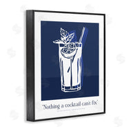 Lettered and Lined | Nothing Cocktail Can't Fix Navy