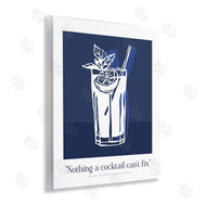 Lettered and Lined | Nothing Cocktail Can't Fix Navy