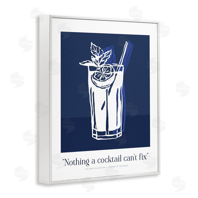 Lettered and Lined | Nothing Cocktail Can't Fix Navy