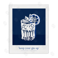 Lettered and Lined | Navy Keep Your Gin Up