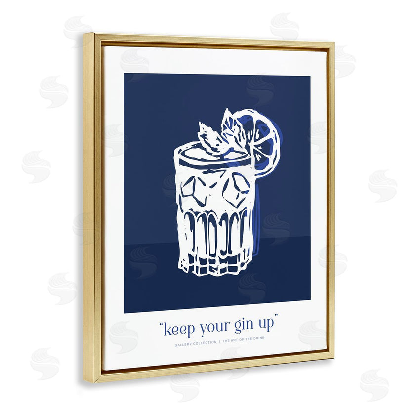 Lettered and Lined | Navy Keep Your Gin Up