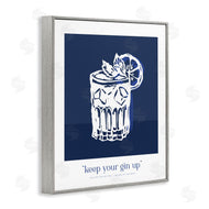 Lettered and Lined | Navy Keep Your Gin Up