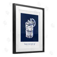 Lettered and Lined | Navy Keep Your Gin Up