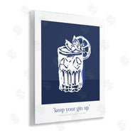 Lettered and Lined | Navy Keep Your Gin Up