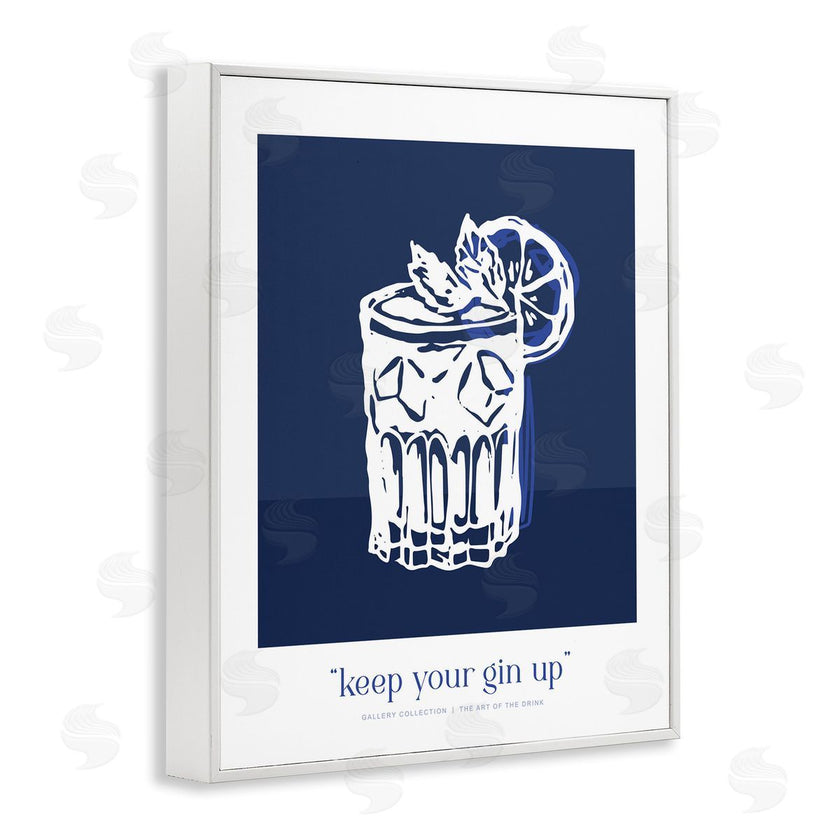 Lettered and Lined | Navy Keep Your Gin Up