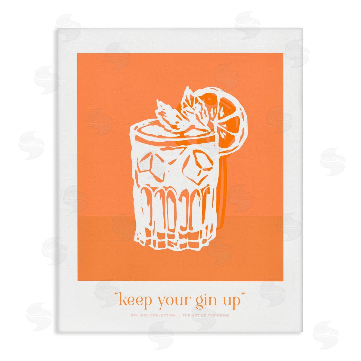 Lettered and Lined Keep Your Gin Up Canvas Wall Art Print