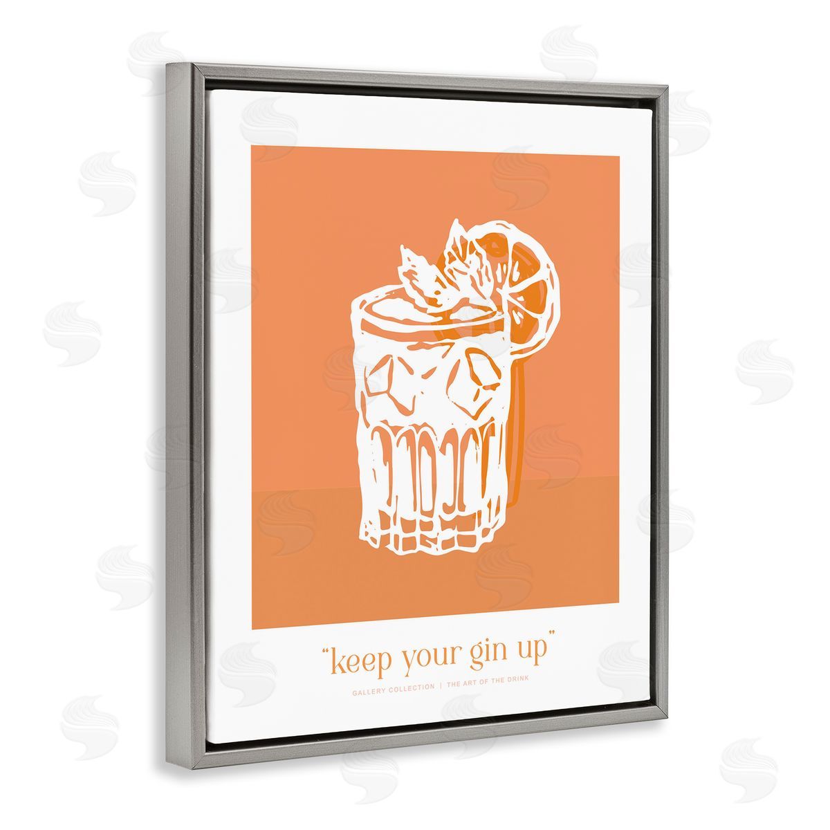 Lettered and Lined Keep Your Gin Up Canvas Wall Art Print