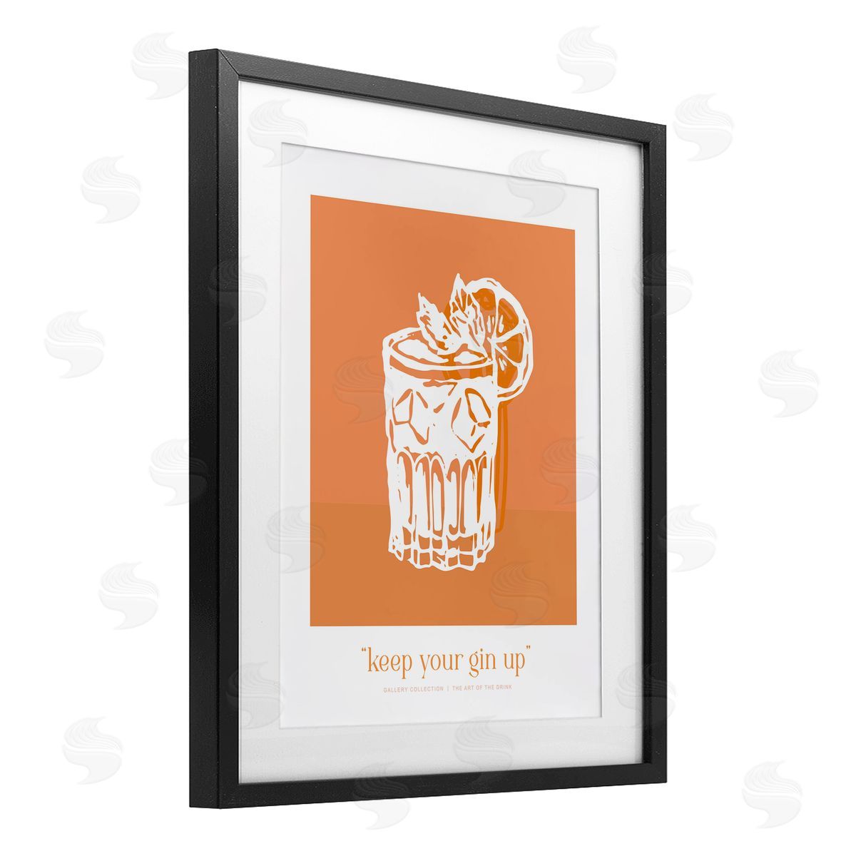 Lettered and Lined Keep Your Gin Up Canvas Wall Art Print