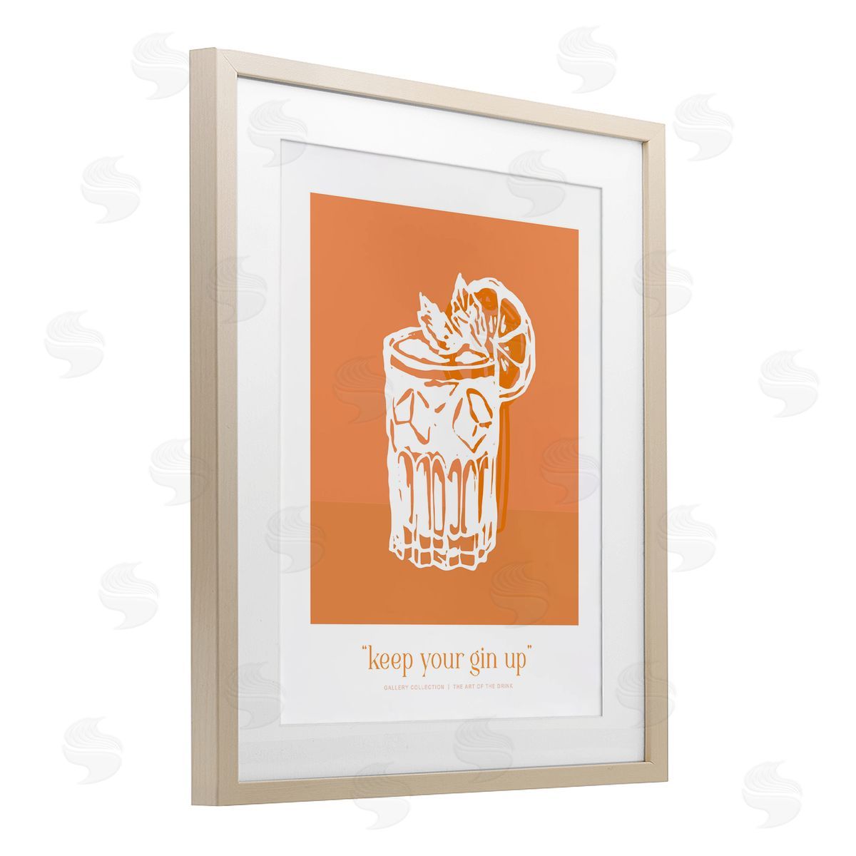 Lettered and Lined Keep Your Gin Up Canvas Wall Art Print