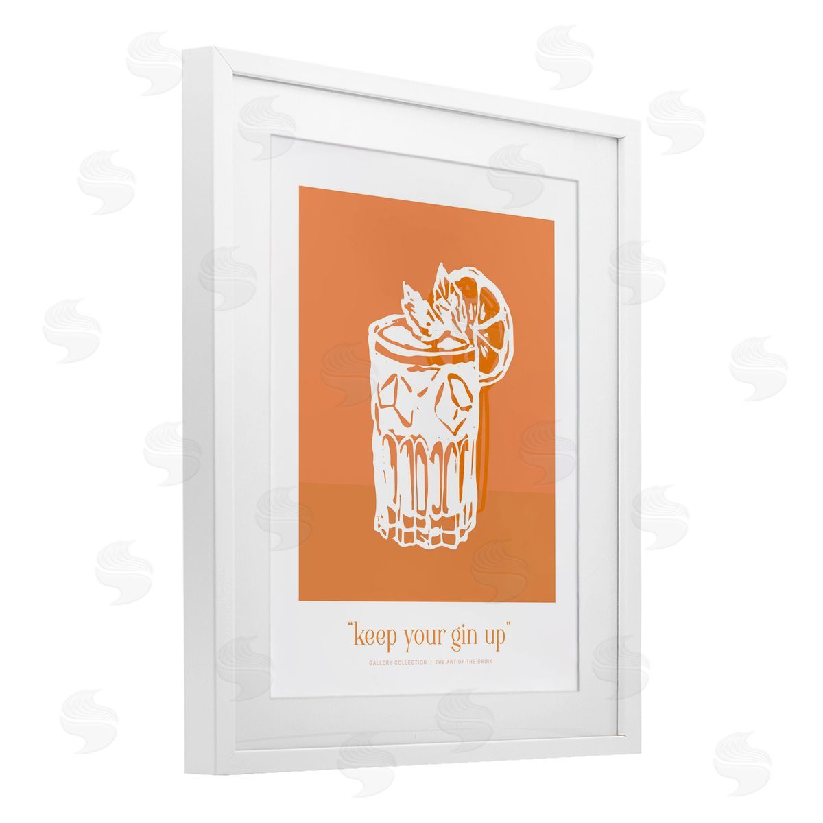 Lettered and Lined Keep Your Gin Up Canvas Wall Art Print