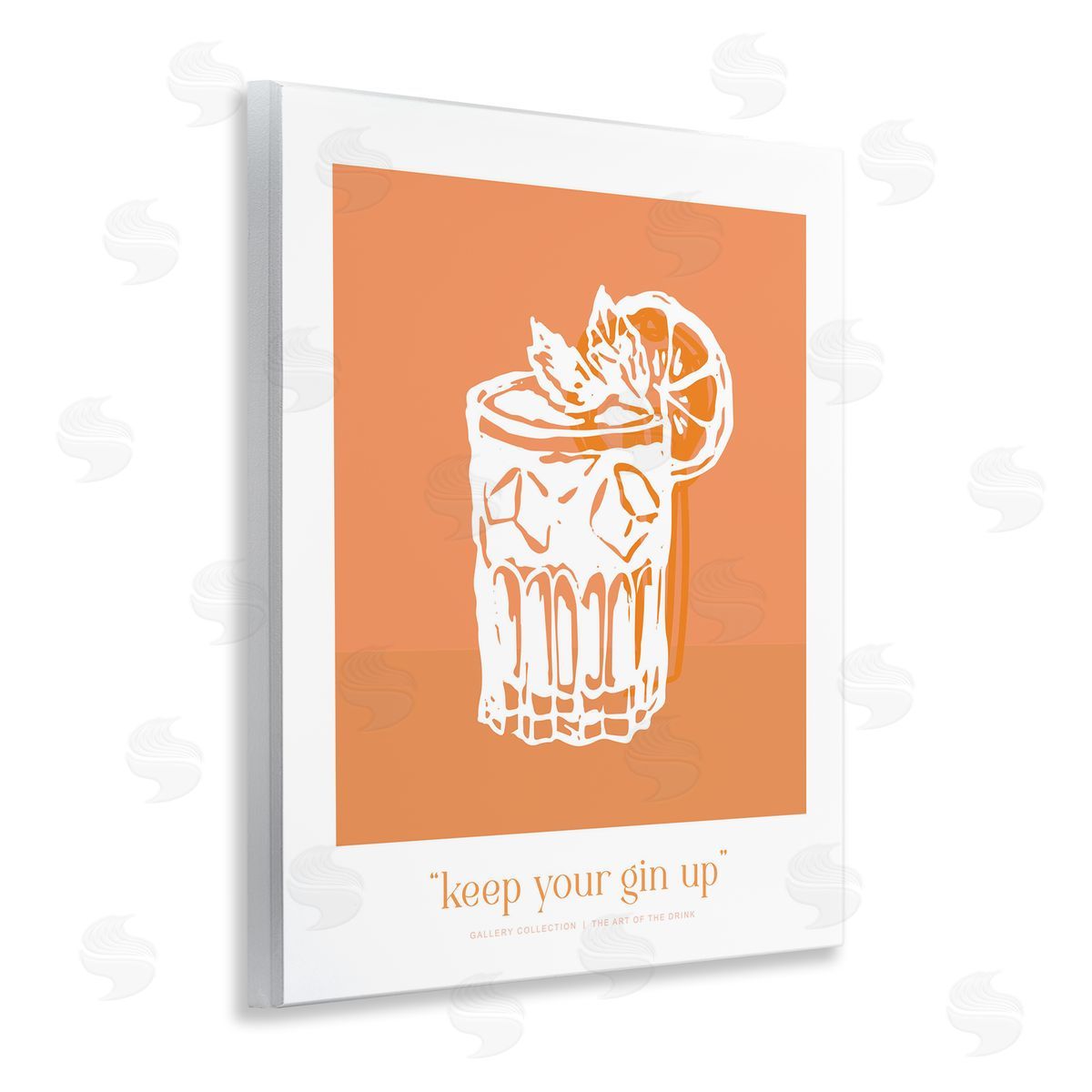 Lettered and Lined Keep Your Gin Up Canvas Wall Art Print