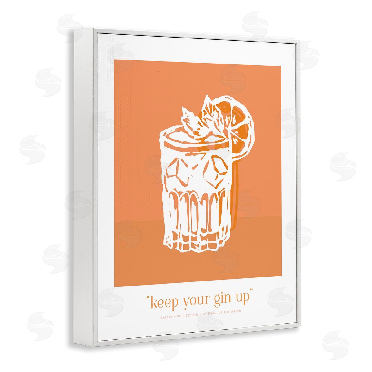 Lettered and Lined Keep Your Gin Up Canvas Wall Art Print