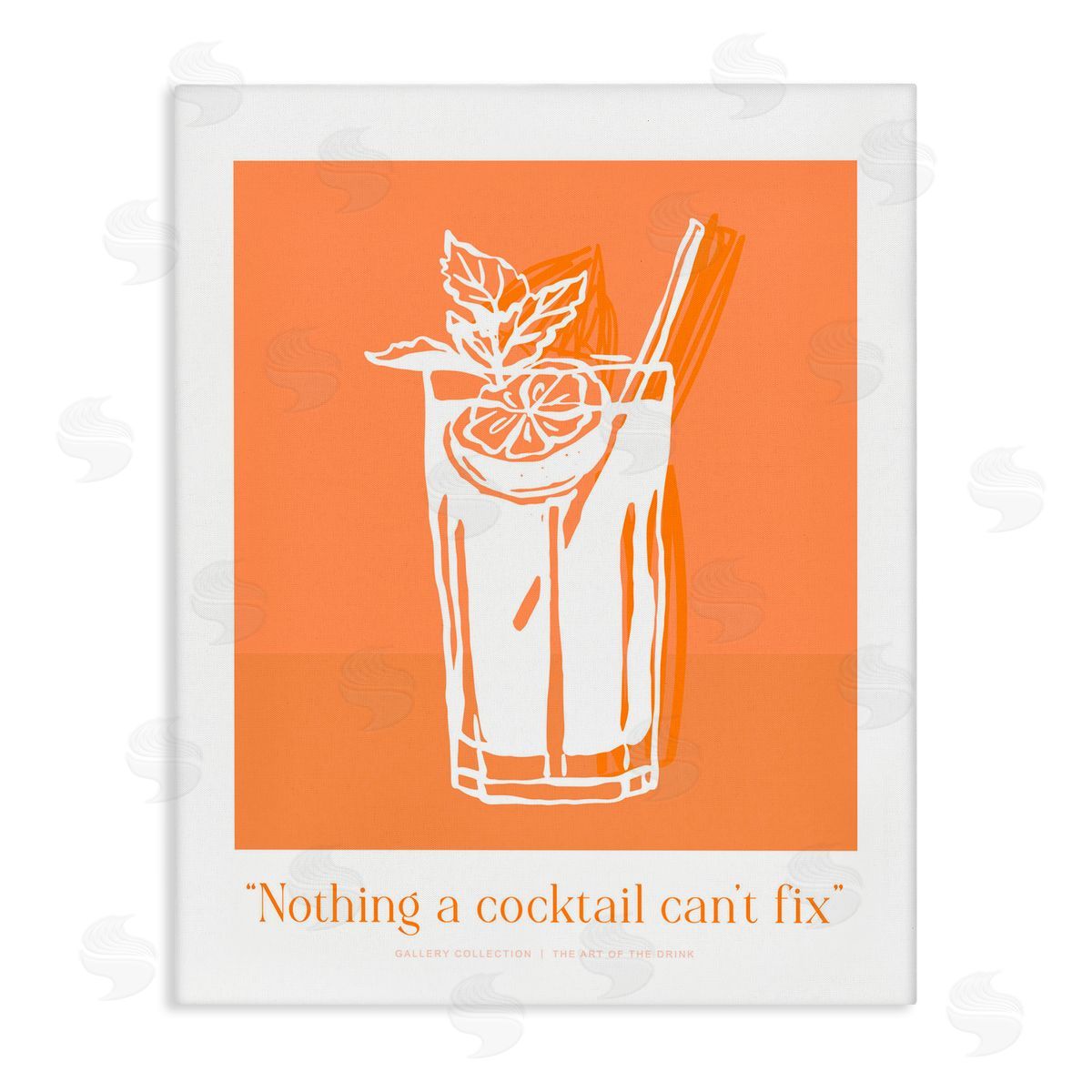 Lettered and Lined Nothing A Cocktail Can't Fix Canvas Wall Art Print