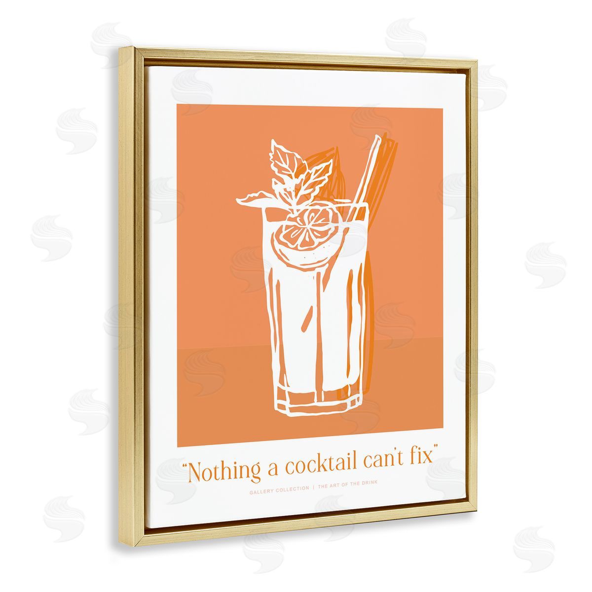 Lettered and Lined Nothing A Cocktail Can't Fix Canvas Wall Art Print