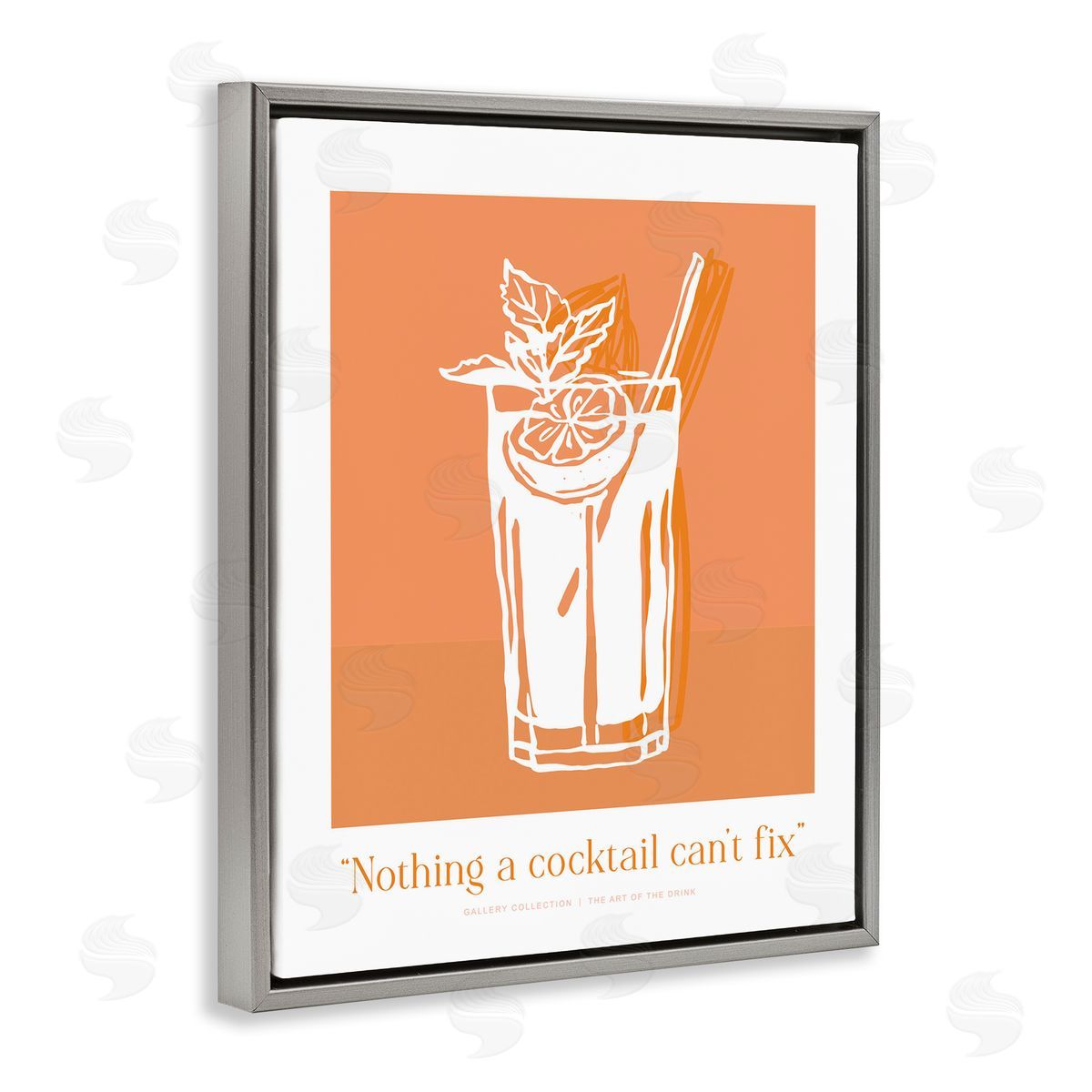 Lettered and Lined Nothing A Cocktail Can't Fix Canvas Wall Art Print