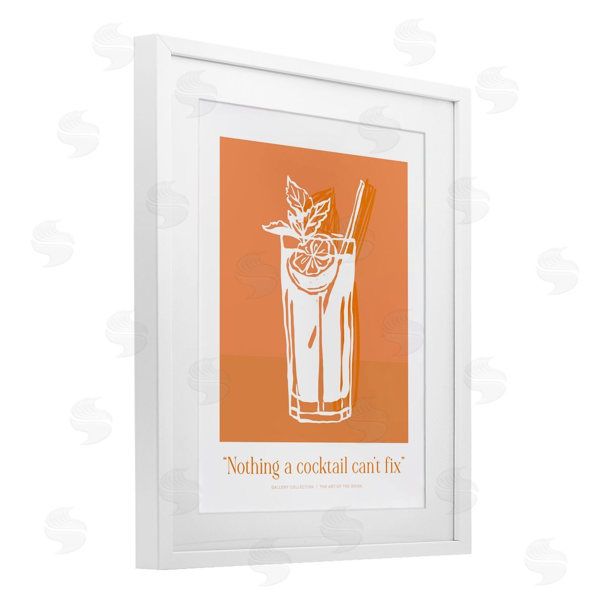 Lettered and Lined Nothing A Cocktail Can't Fix Canvas Wall Art Print
