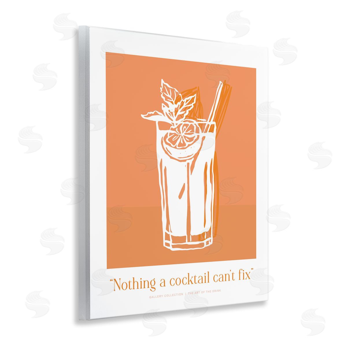 Lettered and Lined Nothing A Cocktail Can't Fix Canvas Wall Art Print