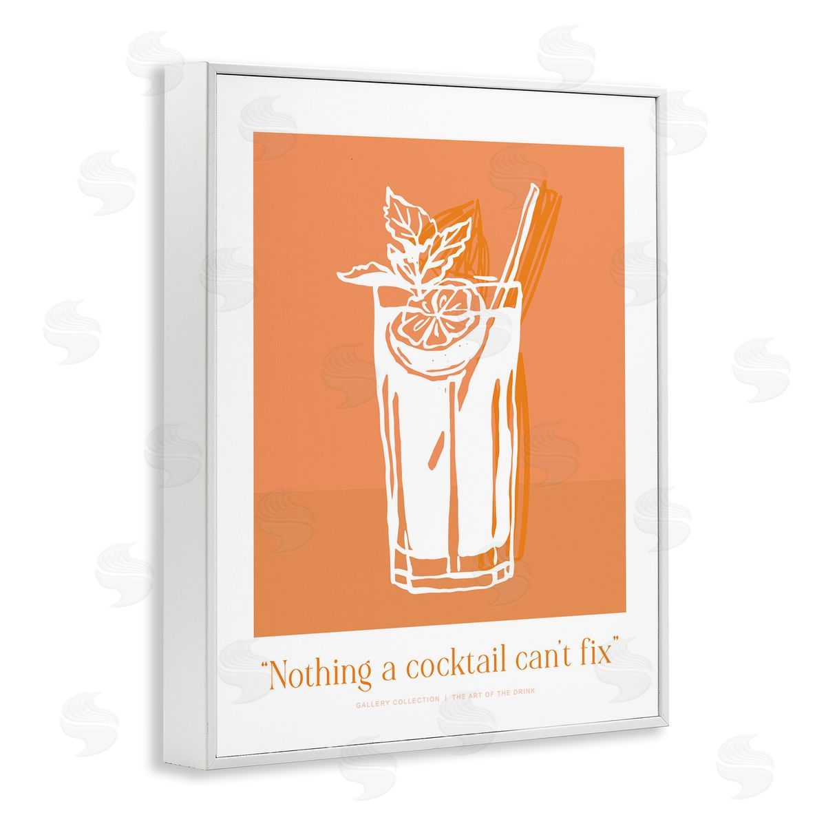 Lettered and Lined Nothing A Cocktail Can't Fix Canvas Wall Art Print