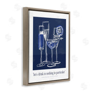 Lettered and Lined | Blue Drink Toast Phrase