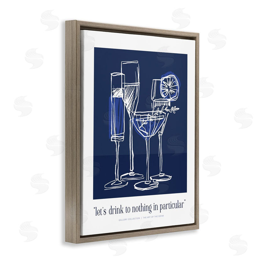 Lettered and Lined | Blue Drink Toast Phrase