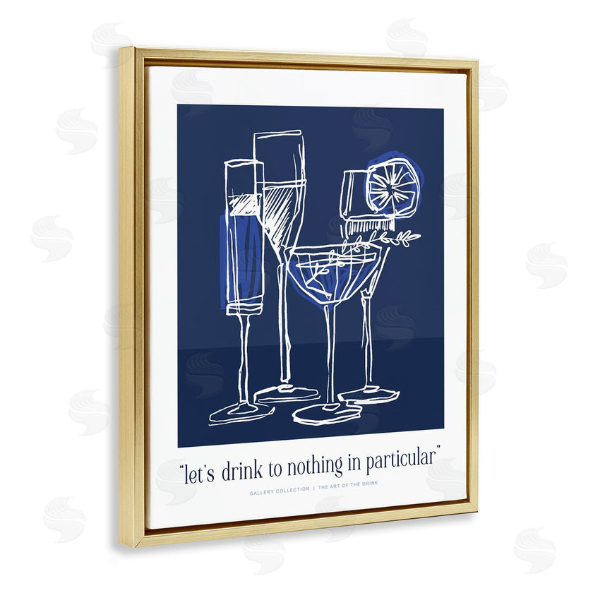 Lettered and Lined | Blue Drink Toast Phrase