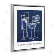 Lettered and Lined | Blue Drink Toast Phrase