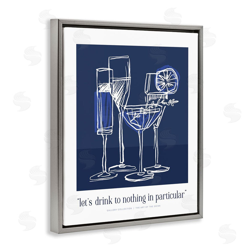 Lettered and Lined | Blue Drink Toast Phrase