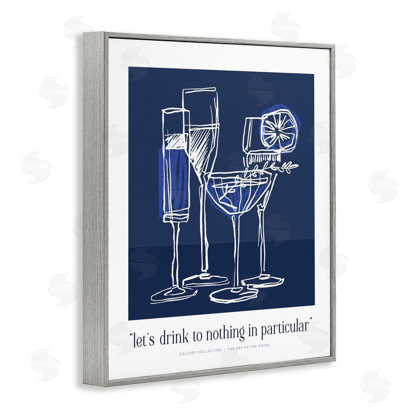 Lettered and Lined | Blue Drink Toast Phrase