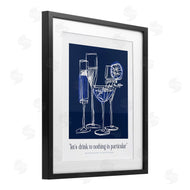 Lettered and Lined | Blue Drink Toast Phrase