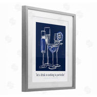 Lettered and Lined | Blue Drink Toast Phrase