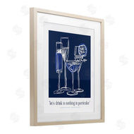 Lettered and Lined | Blue Drink Toast Phrase